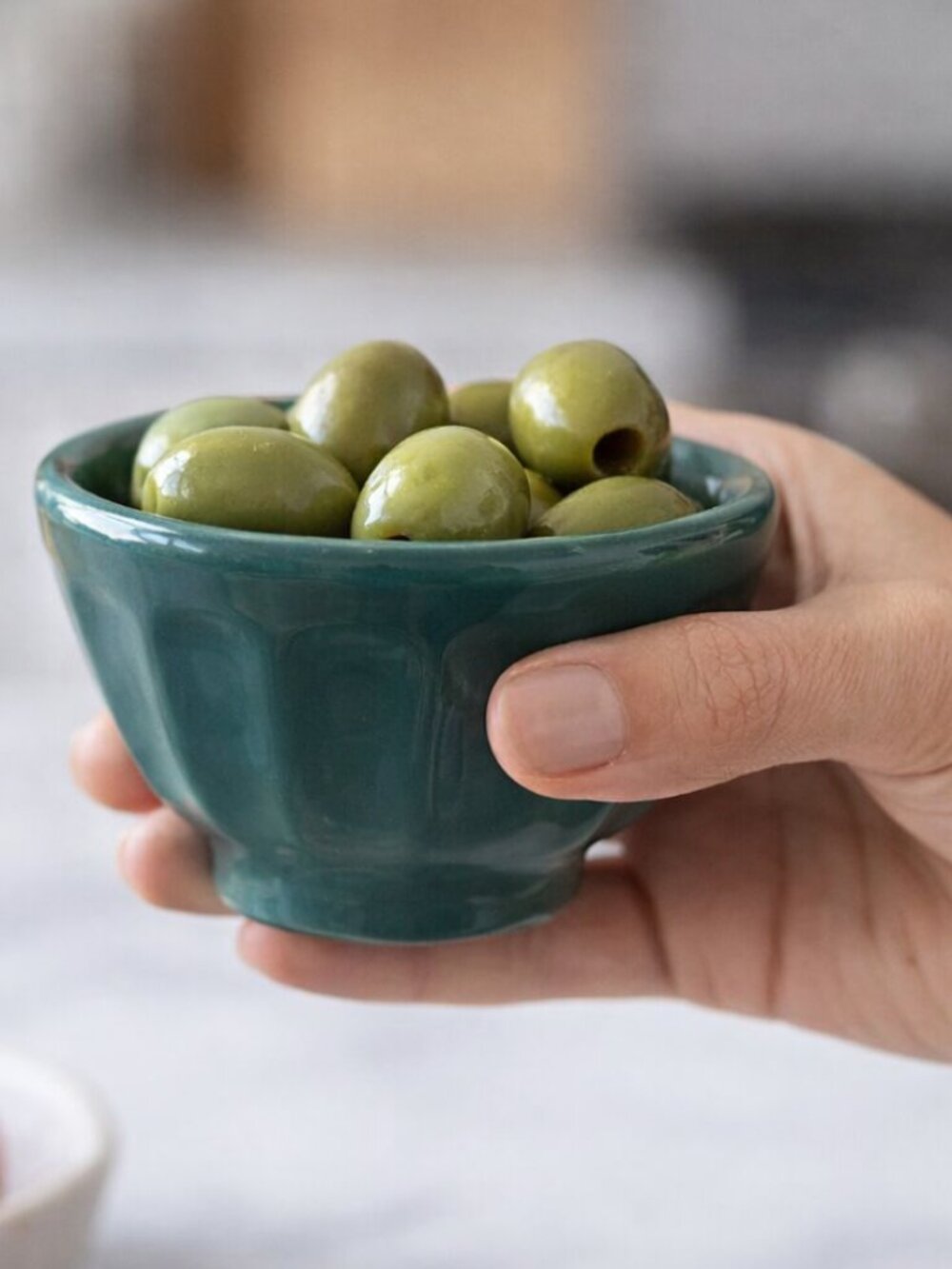 Anthropologie Amelie Mini 5oz Bowls Set of 2 Green Stoneware Organic Modern